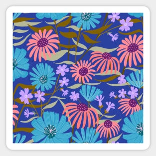 Blue Summer flowers Sticker